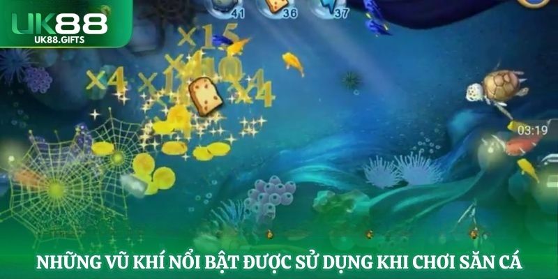 Những vũ khí nổi bật được sử dụng khi chơi săn cá