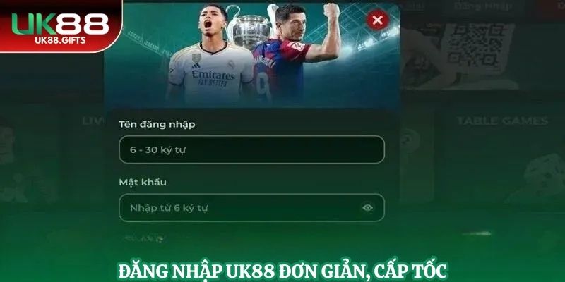 Đăng nhập UK88 đơn giản, cấp tốc