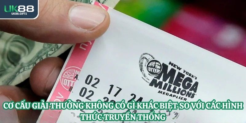 Cơ cấu giải thưởng không có gì khác biệt so với các hình thức truyền thống